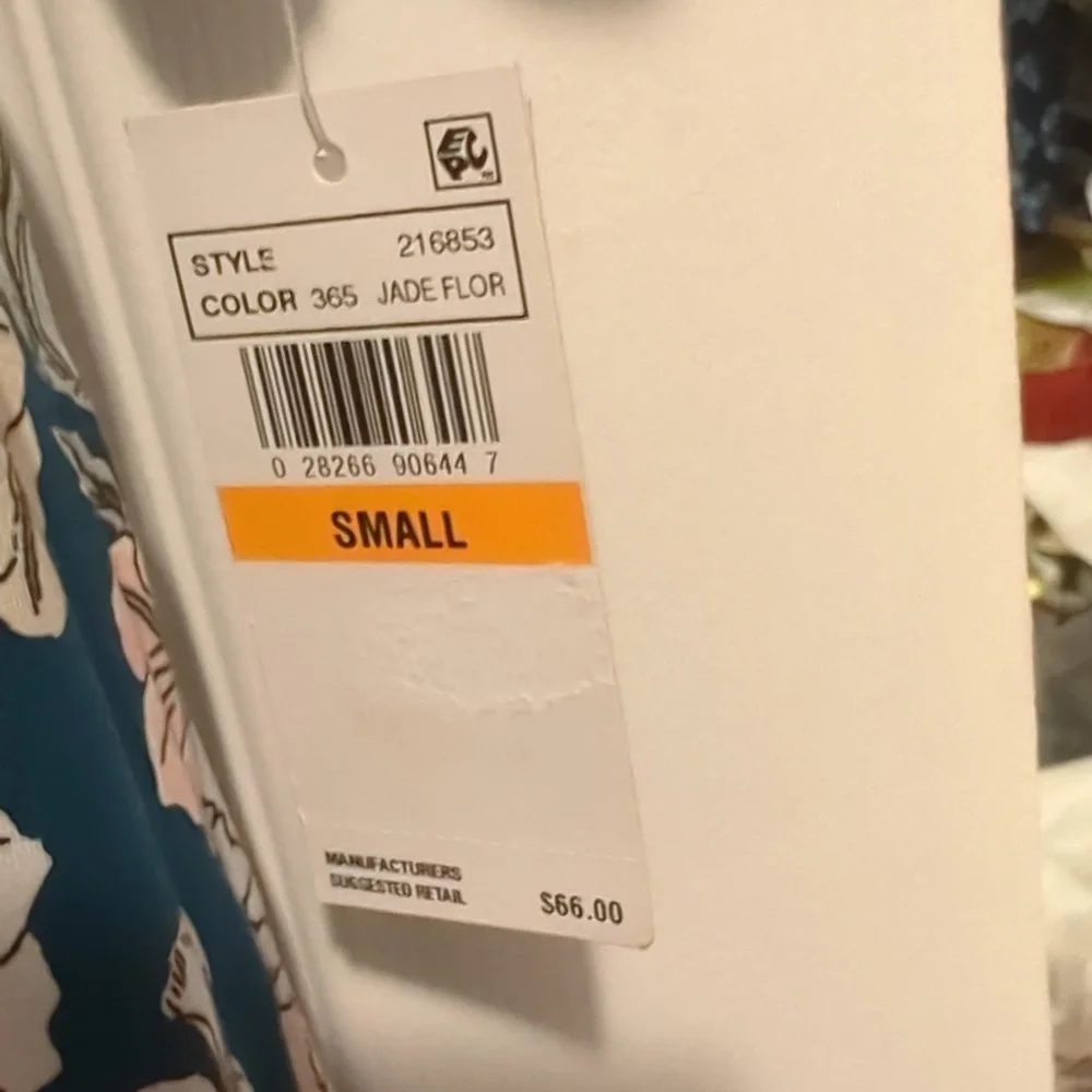 Teal Floral Long Sleeve Dress - Picture 3 of 6